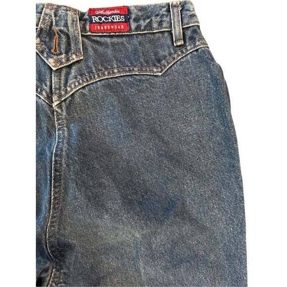 Vintage Rockies Womens High Rise Straight Leg Western Denim Jeans Blue Sz 15/16 - Picture 5 of 8